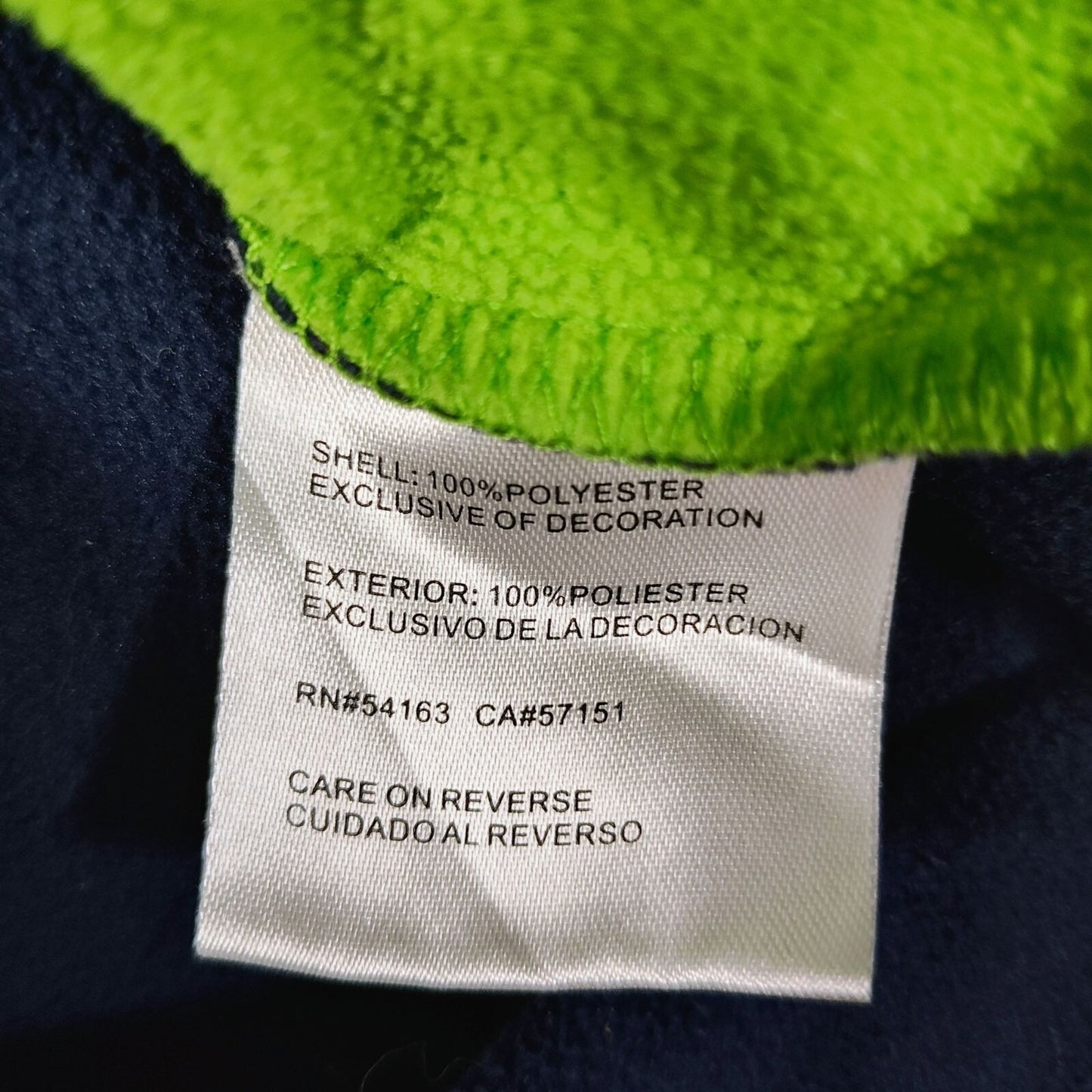 NFL G-III Apparel Seattle Seahawks Quarter-Zip Blue/Green Pullover Jacket (L)