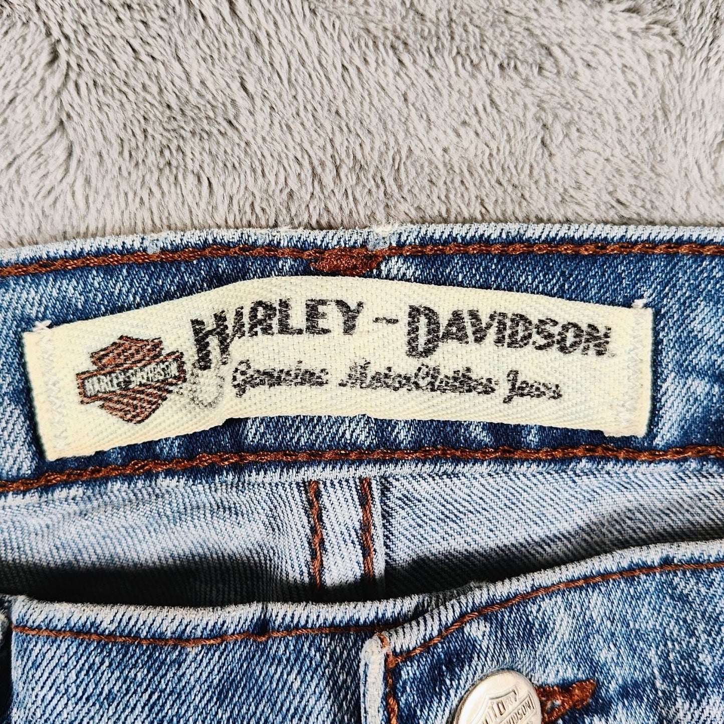 Harley-Davidson 2005 Womens DIY Cut Off Frayed Hem Denim Jean Shorts (Size 4P)