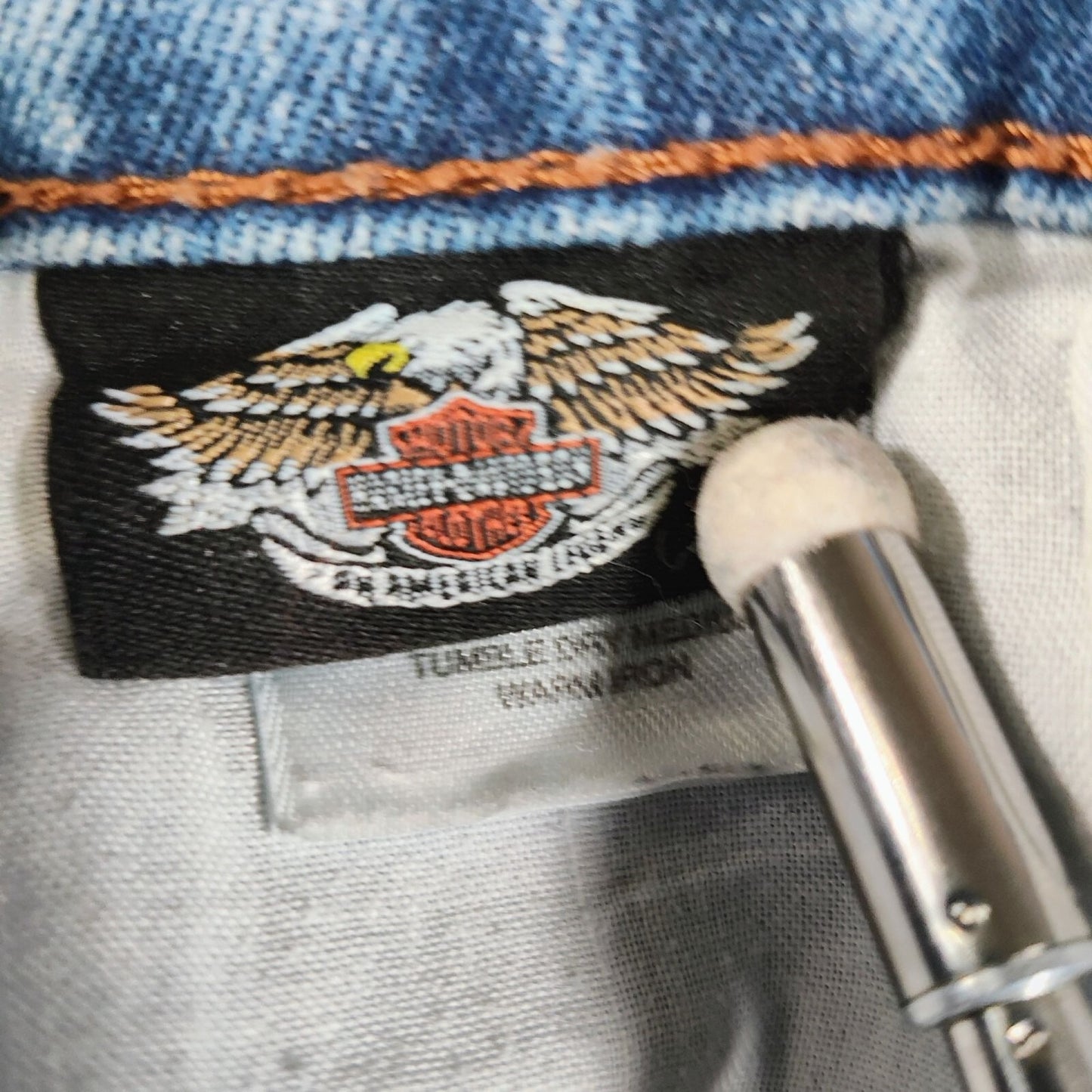 Harley-Davidson 2005 Womens DIY Cut Off Frayed Hem Denim Jean Shorts (Size 4P)
