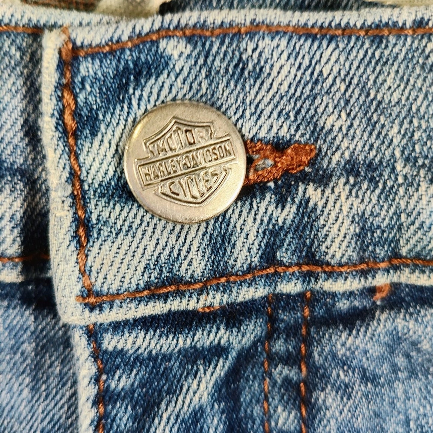 Harley-Davidson 2005 Womens DIY Cut Off Frayed Hem Denim Jean Shorts (Size 4P)