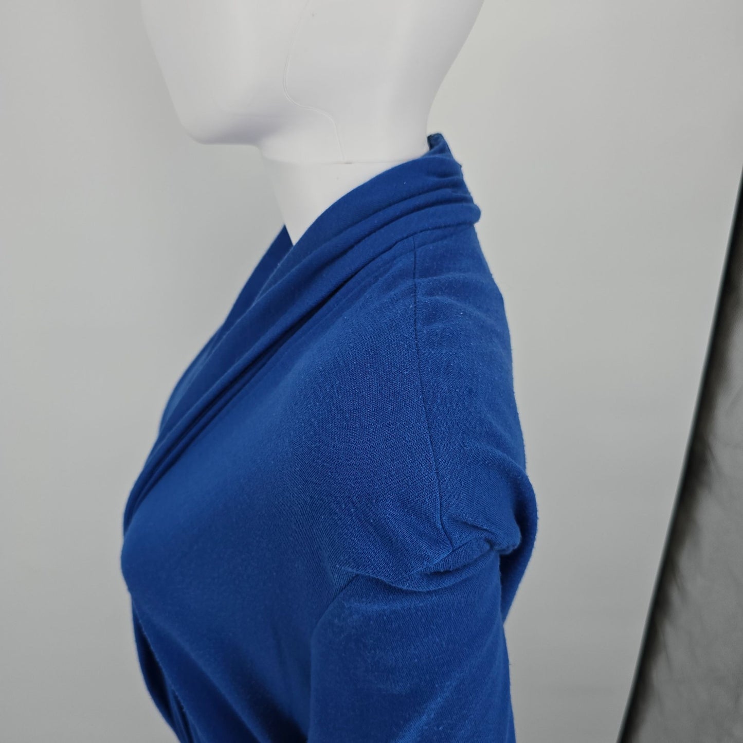 Vintage  1980s Petrina and Company Royal Blue Belted Surplice Dress (14/L)