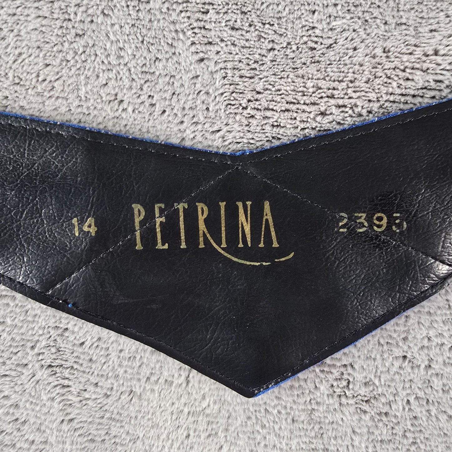 Vintage  1980s Petrina and Company Royal Blue Belted Surplice Dress (14/L)