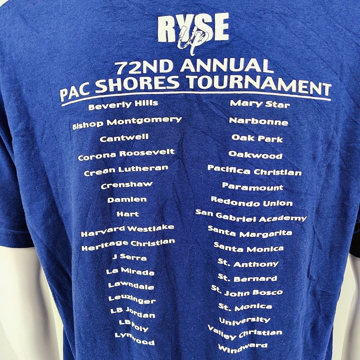 Redondo Union High School Ryse Williams 72nd Pac Shores Tournament T-Shirt (L)