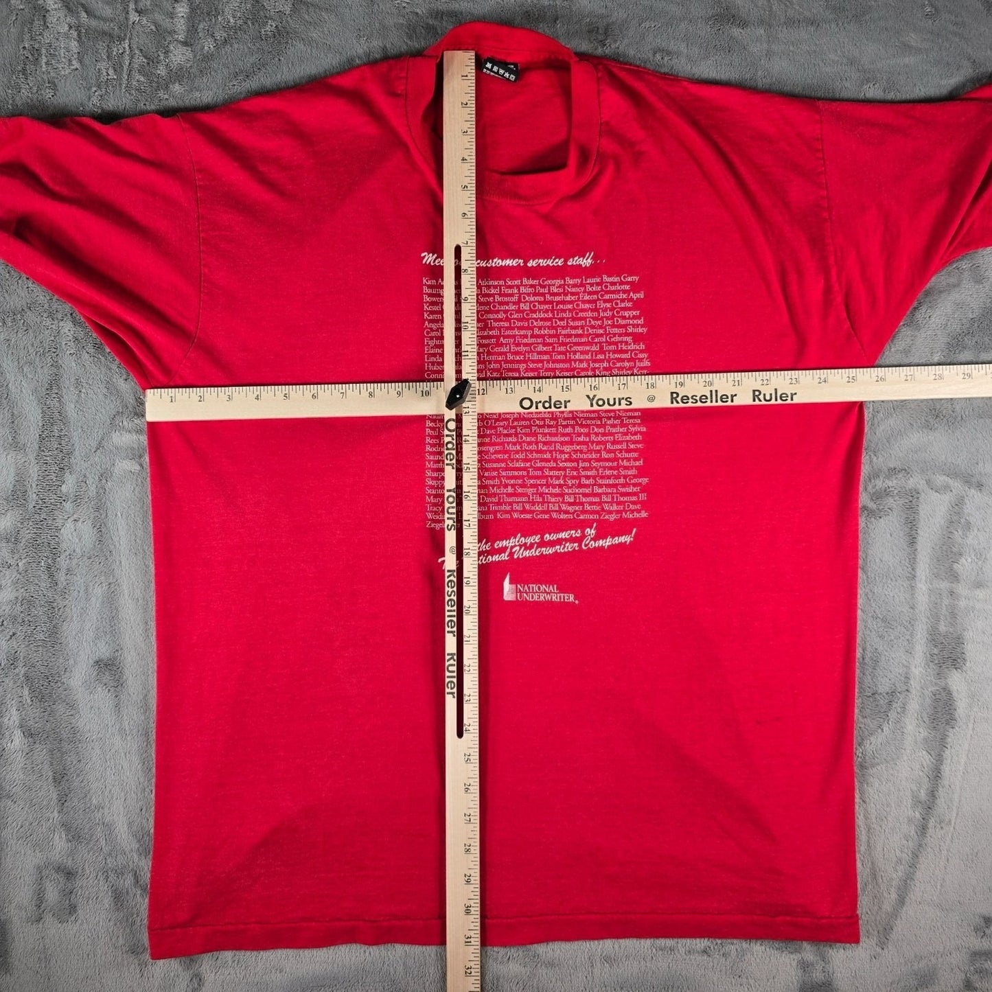 Vintage 1990s National Underwriter "An Employee Owned Company" Red T-Shirt (XXL)