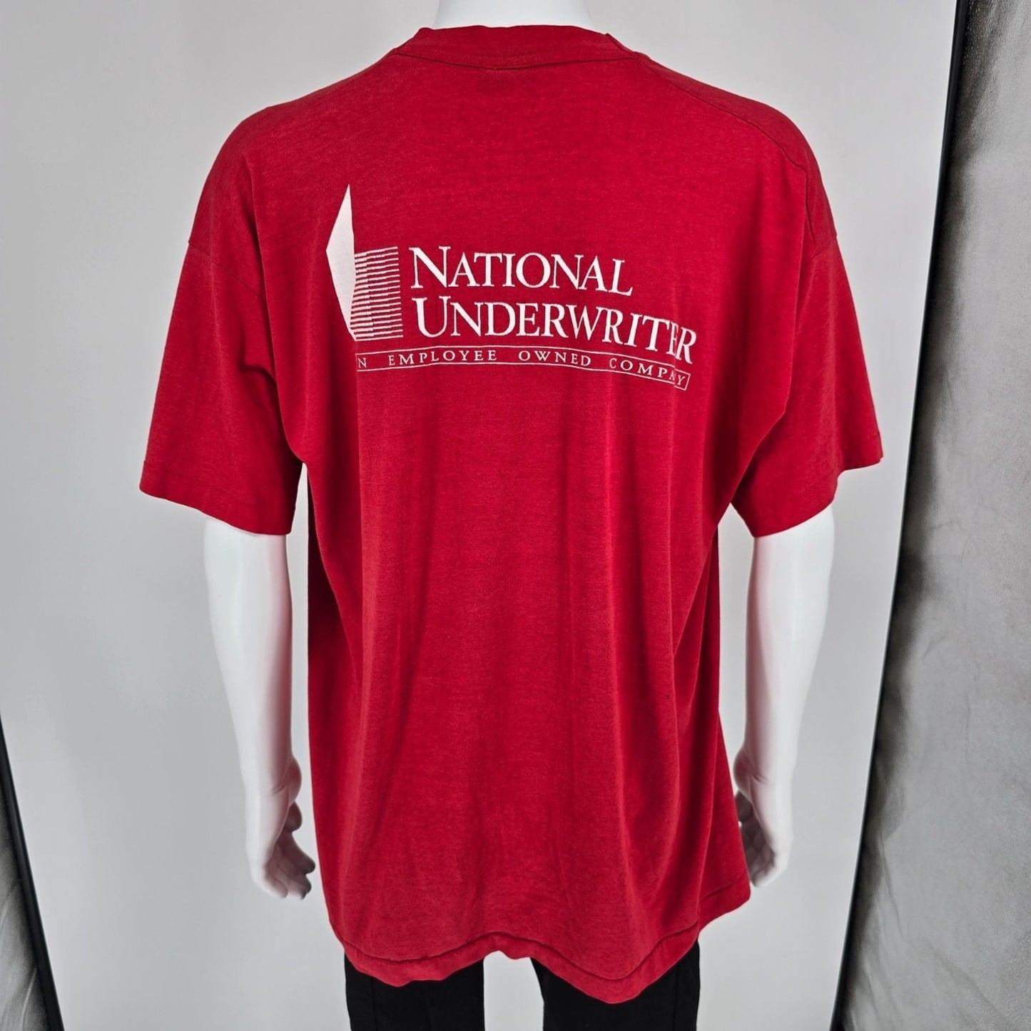 Vintage 1990s National Underwriter "An Employee Owned Company" Red T-Shirt (XXL)