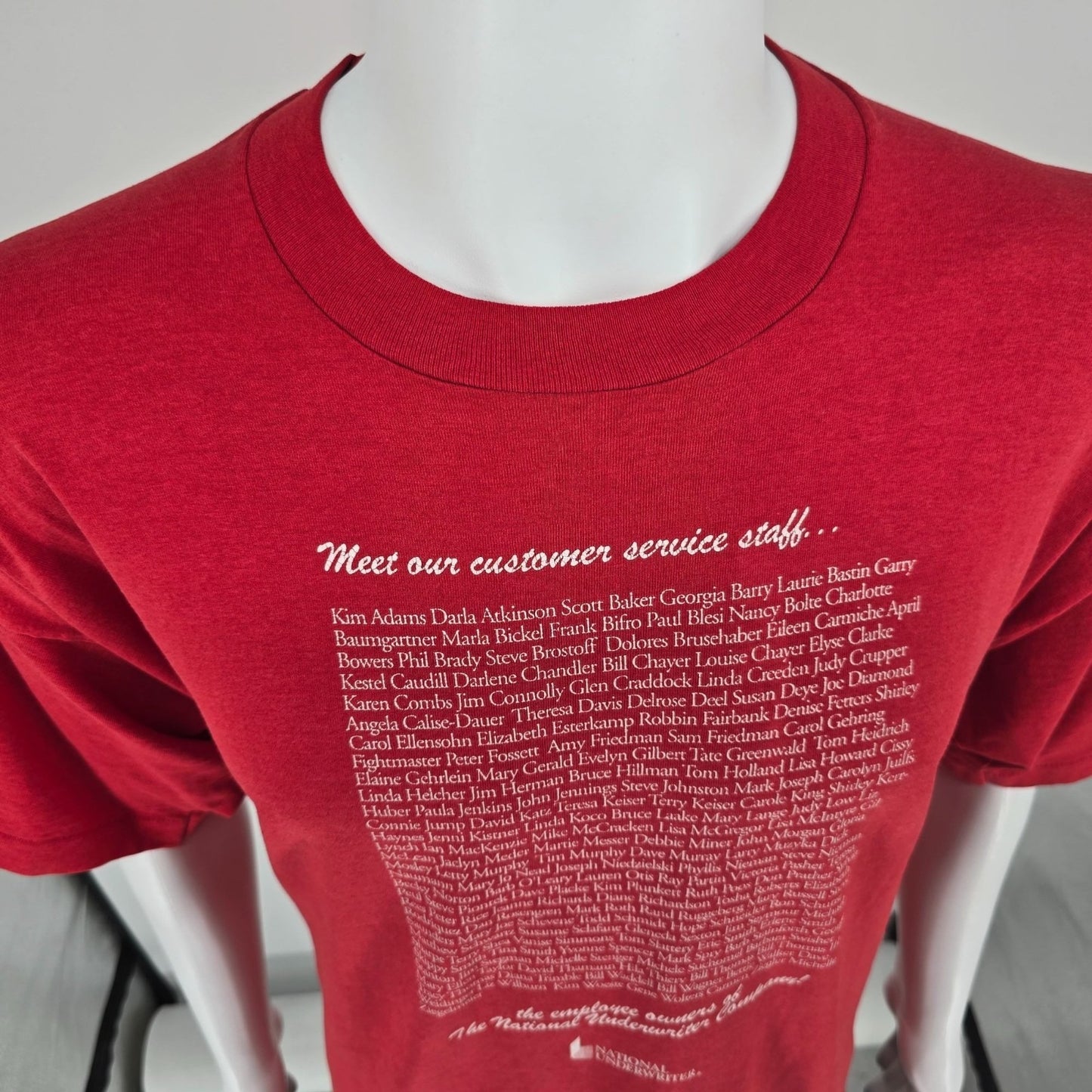 Vintage 1990s National Underwriter "An Employee Owned Company" Red T-Shirt (XXL)