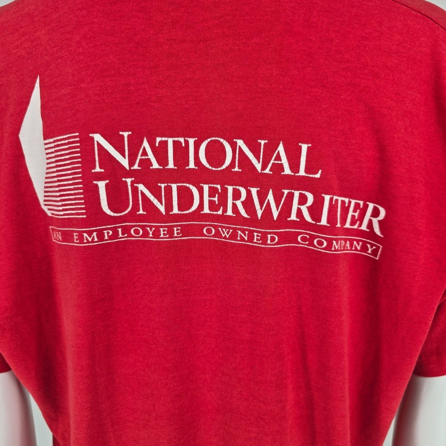 Vintage 1990s National Underwriter "An Employee Owned Company" Red T-Shirt (XXL)