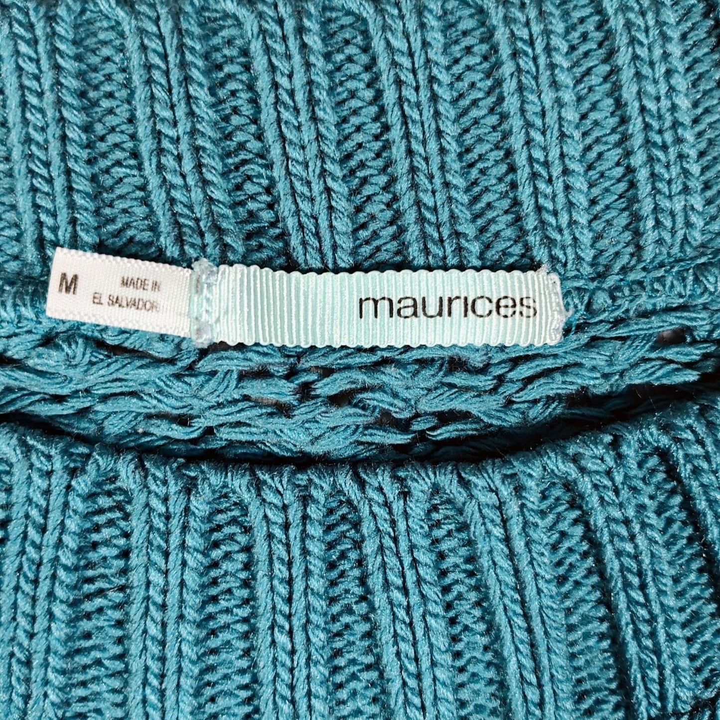 Maurices Girls Blue Open Knit Short-Sleeve Sweater (M)