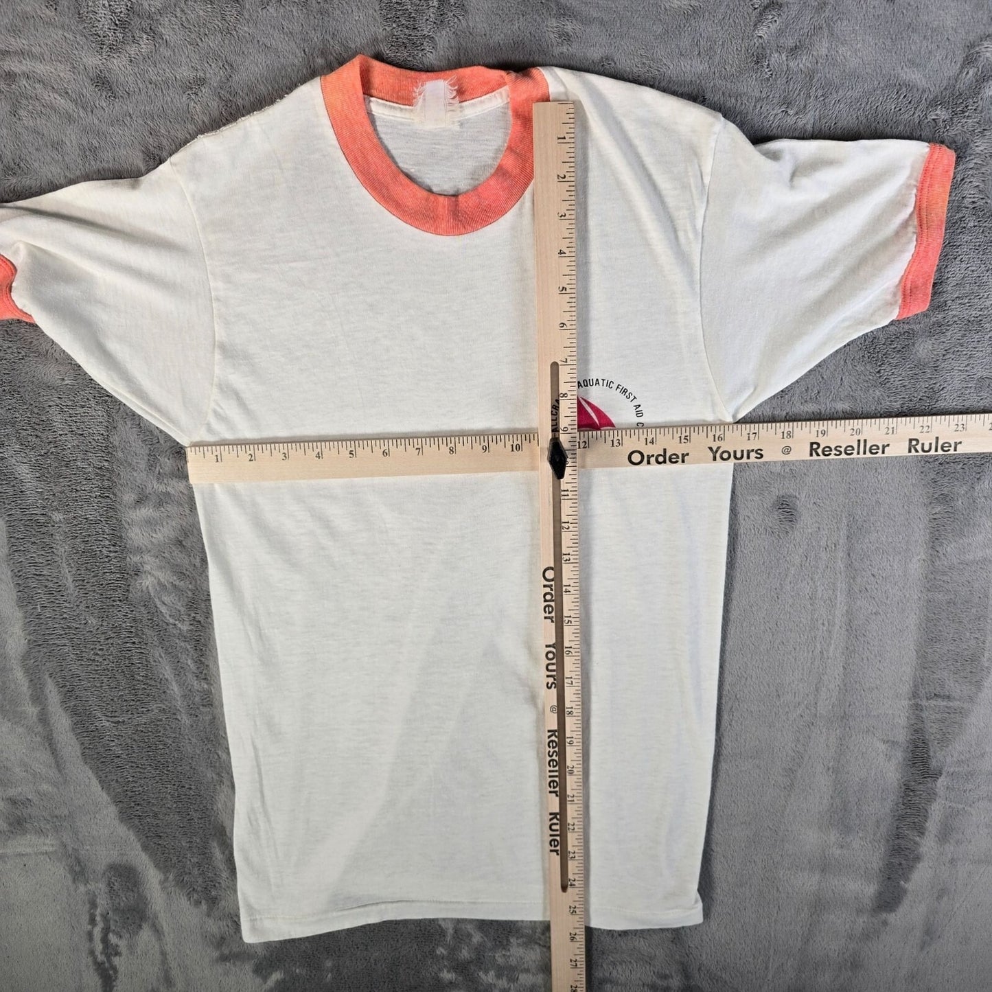 Vintage 1970s Smallcraft Aquatic First Aid CPR National School Ringer Tee (XS)