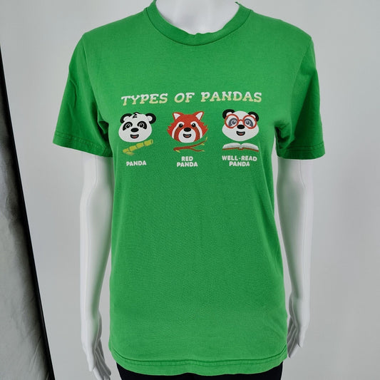 American Apparel Types Of Pandas Panda Red Panda Well-Read Panda T-Shirt (Small)