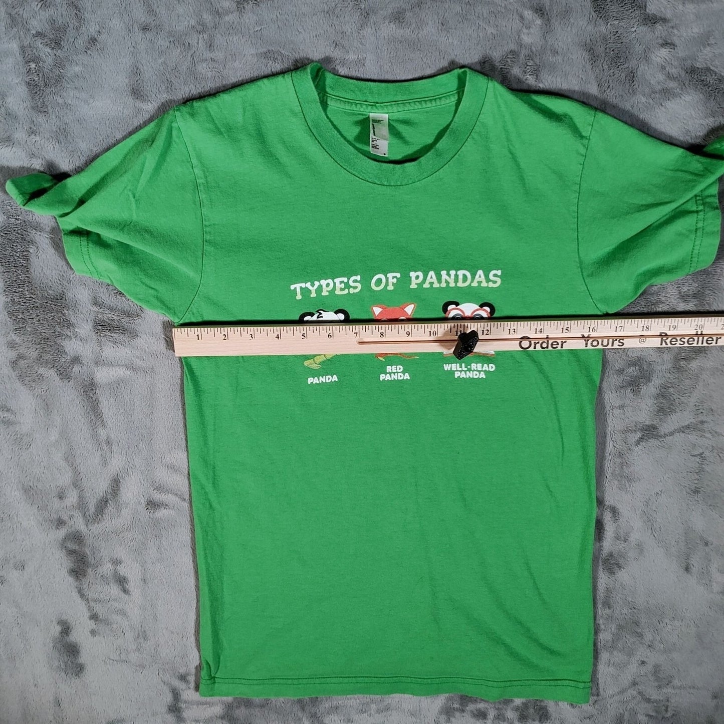 American Apparel Types Of Pandas Panda Red Panda Well-Read Panda T-Shirt (Small)