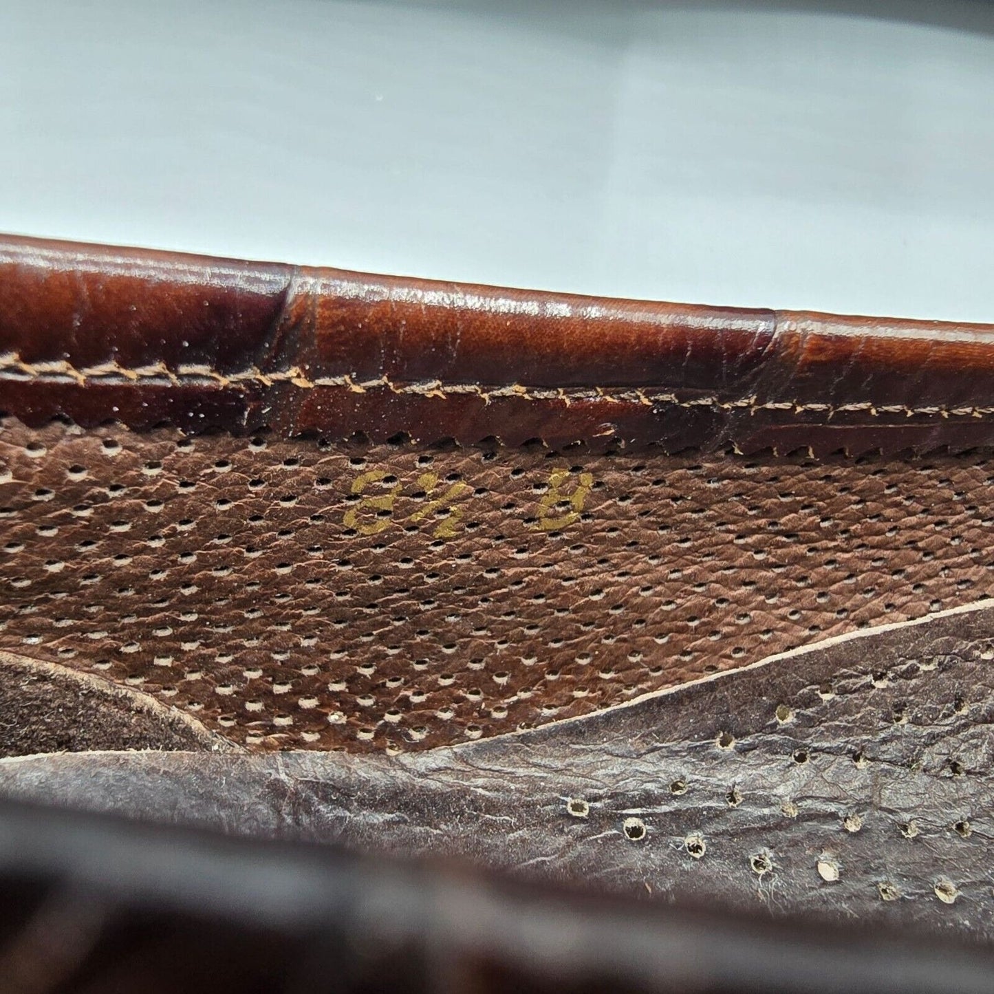 Vintage Women's Amalfi Italy Embossed Crocodile Print Leather Loafers (8.5B)