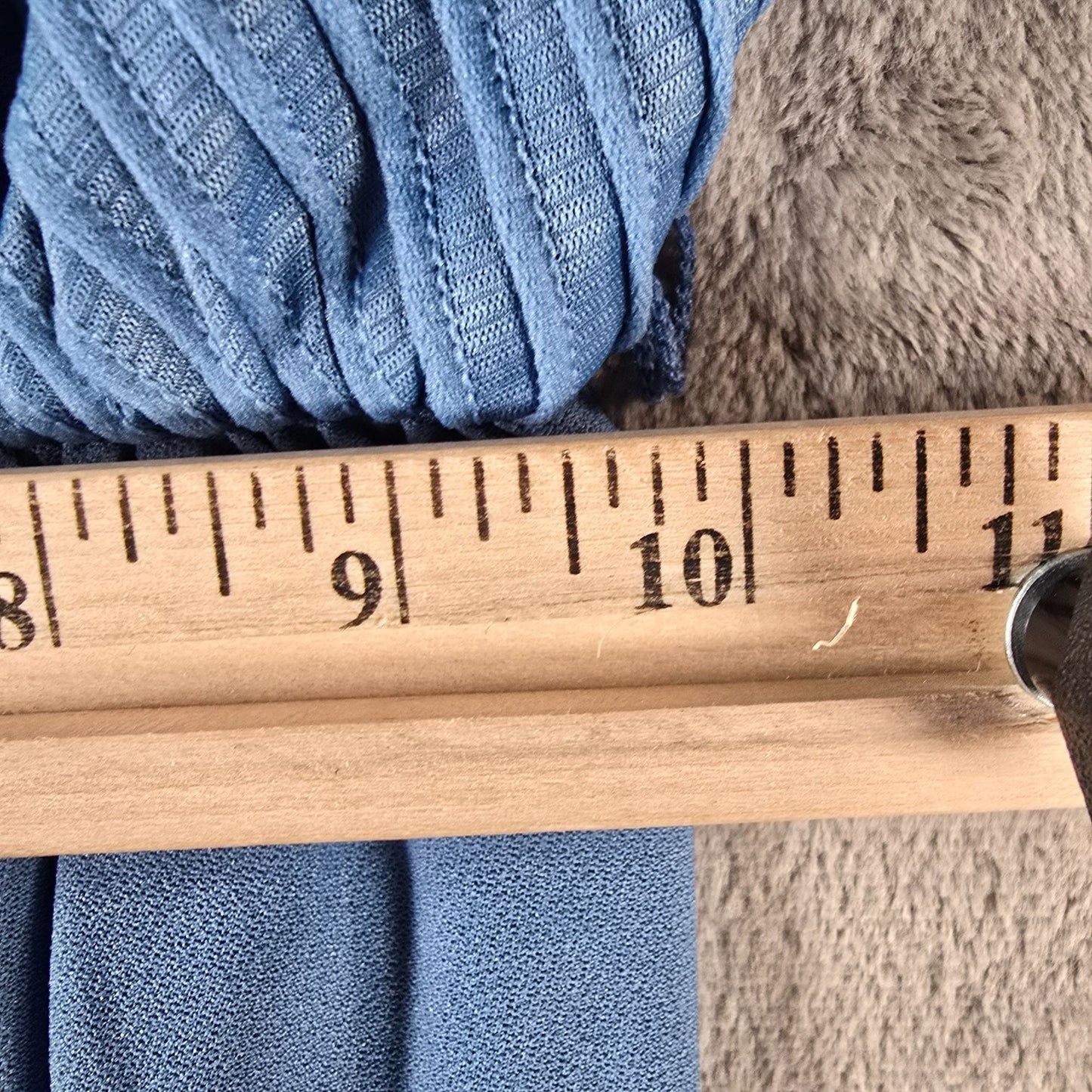 Vintage 1980s JCPenney Blue Pleated High Neck Prairie Revival Mini Dress (S)