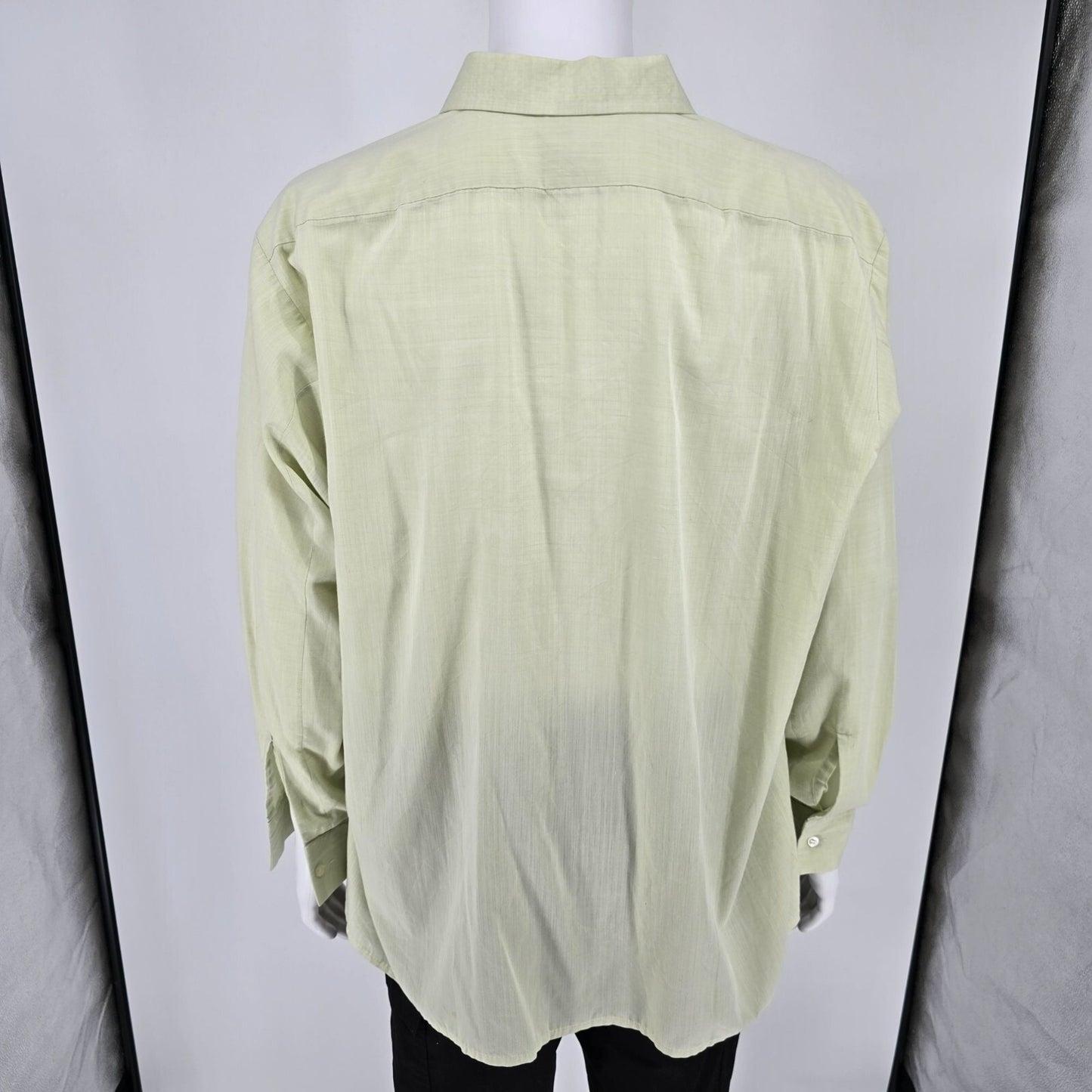 Vintage 1970s Rawe Rheda Light Green Wide Collar European Dress Shirt (XXXL)