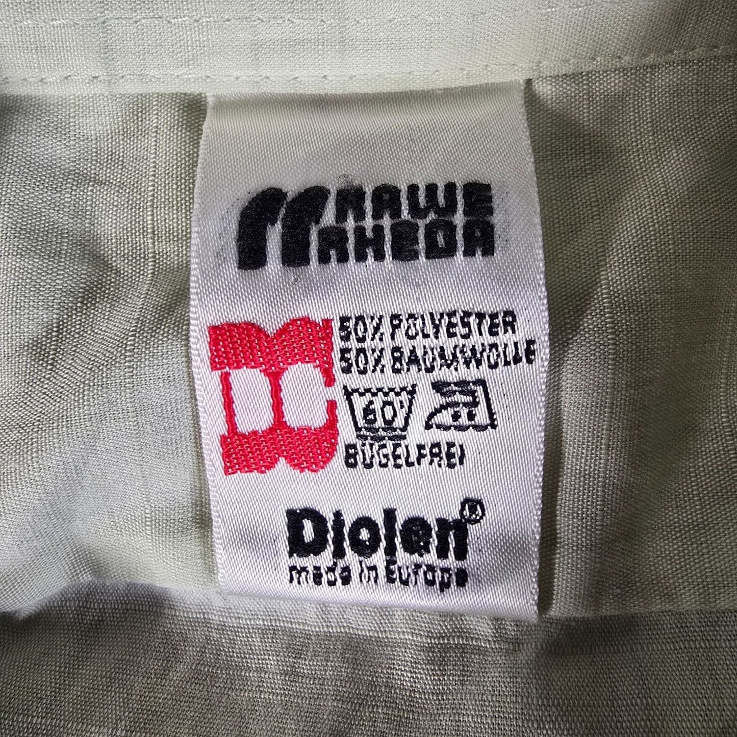 Vintage 1970s Rawe Rheda Light Green Wide Collar European Dress Shirt (XXXL)