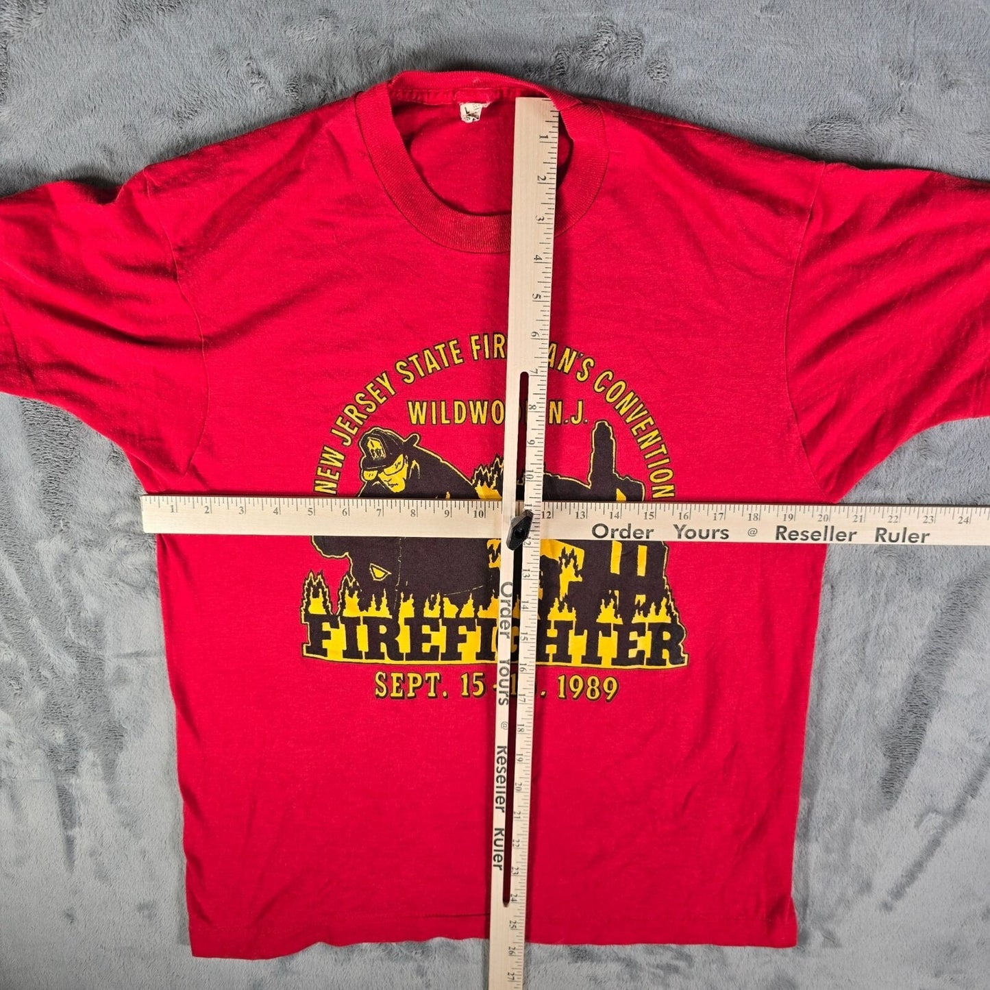 Vintage 1989 New Jersey State Fireman's Convention Wildwood, N.J. T-Shirt (M)