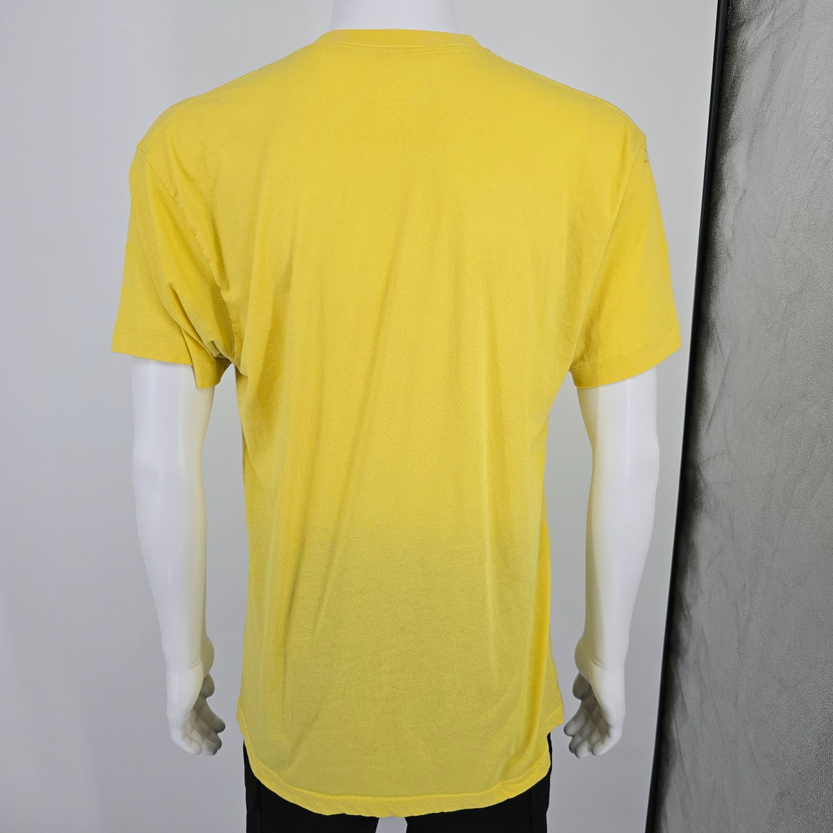 Vintage 1970s Yellow "We are 1976" Panda Bear Face Graphic T-Shirt (L)