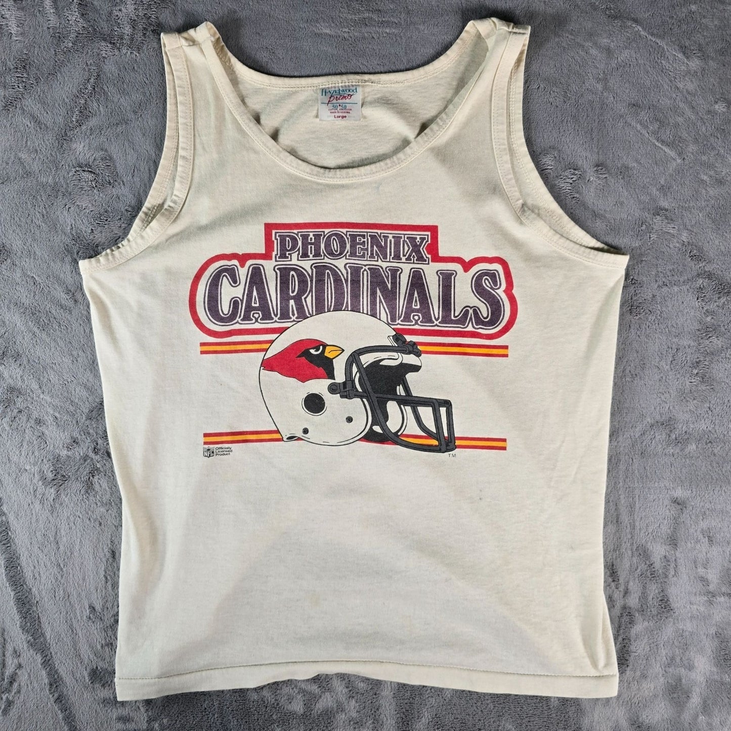 Vintage 1980s NFL Phoenix Cardinals Made in Arizona Helmet Logo Tank Top (M/L)