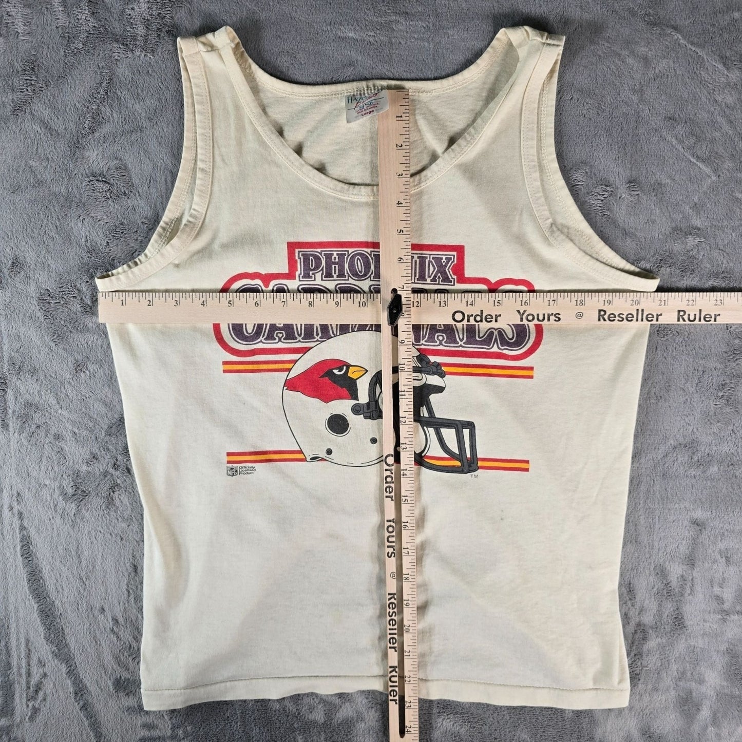 Vintage 1980s NFL Phoenix Cardinals Made in Arizona Helmet Logo Tank Top (M/L)