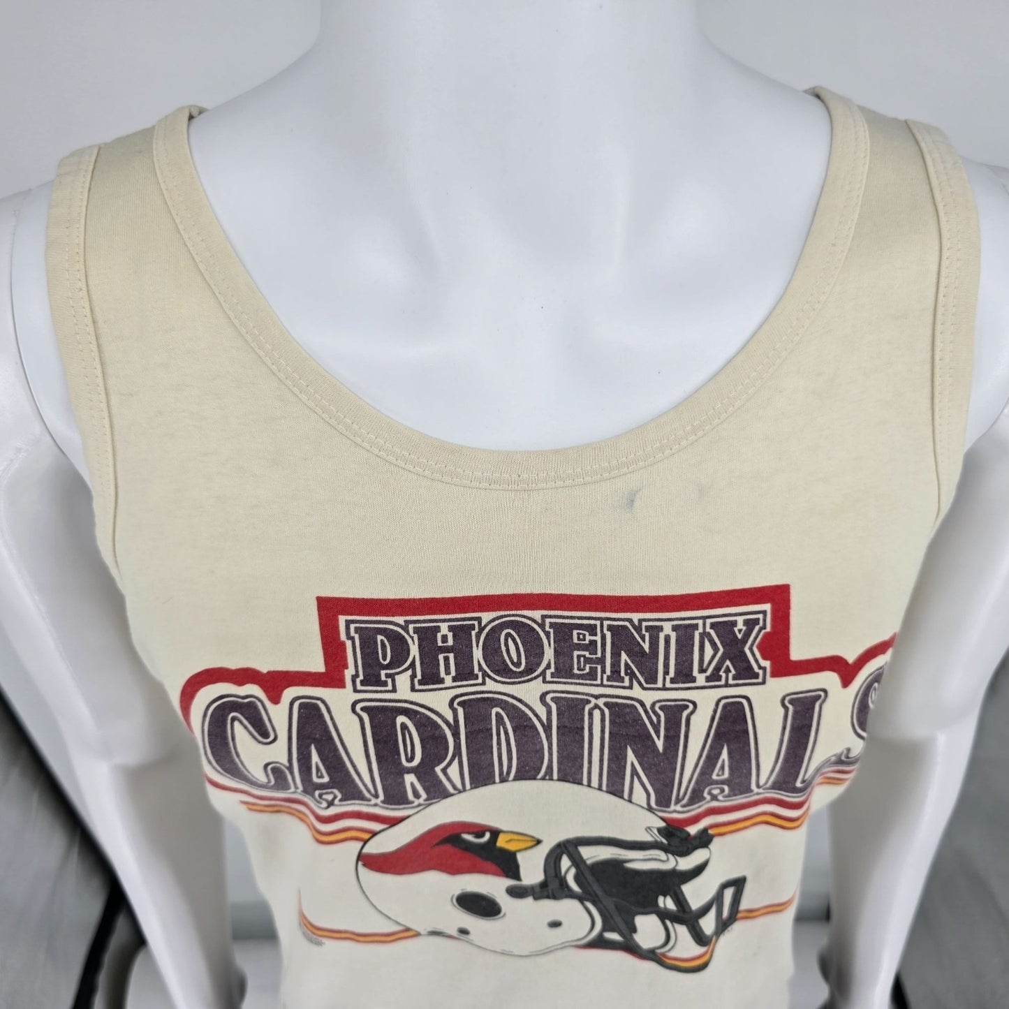 Vintage 1980s NFL Phoenix Cardinals Made in Arizona Helmet Logo Tank Top (M/L)