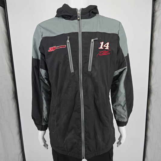 2012 Chase Authentics NASCAR Tony Stewart Hooded Fleece-Lined Nylon Jacket (L)