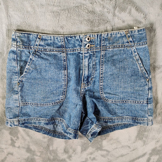 Tommy Hilfiger Jeans Y2K 2003 Women's Blue Jean Denim Shorts (Size 4) *Flawed