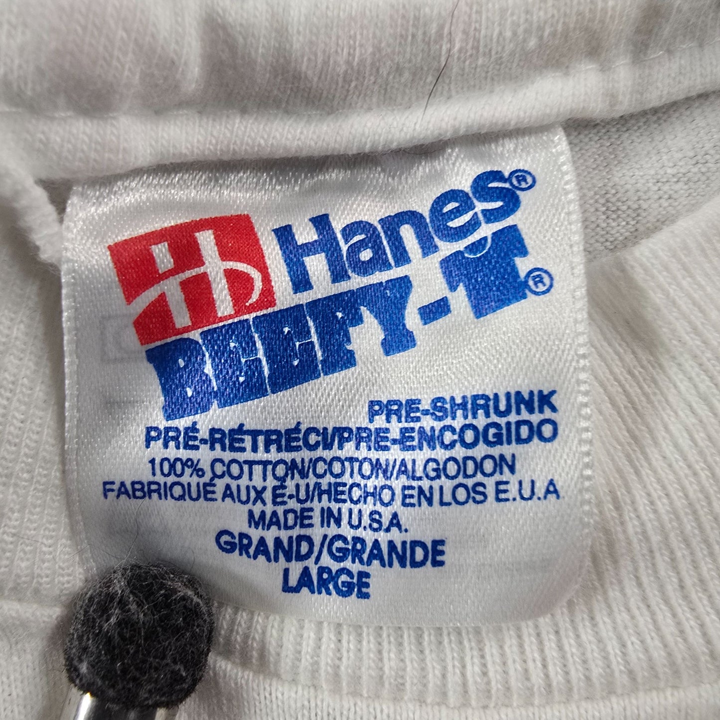 Vintage 1990s Hanes Beefy-T White Texas Lottery Pick 3 Promo T-Shirt (M/L)