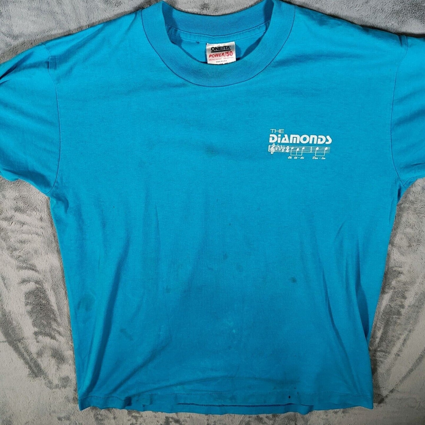 Thrashed Vintage Single Stitch The Diamonds Oh lit-tle Dar-Lin Band T-Shirt -XL