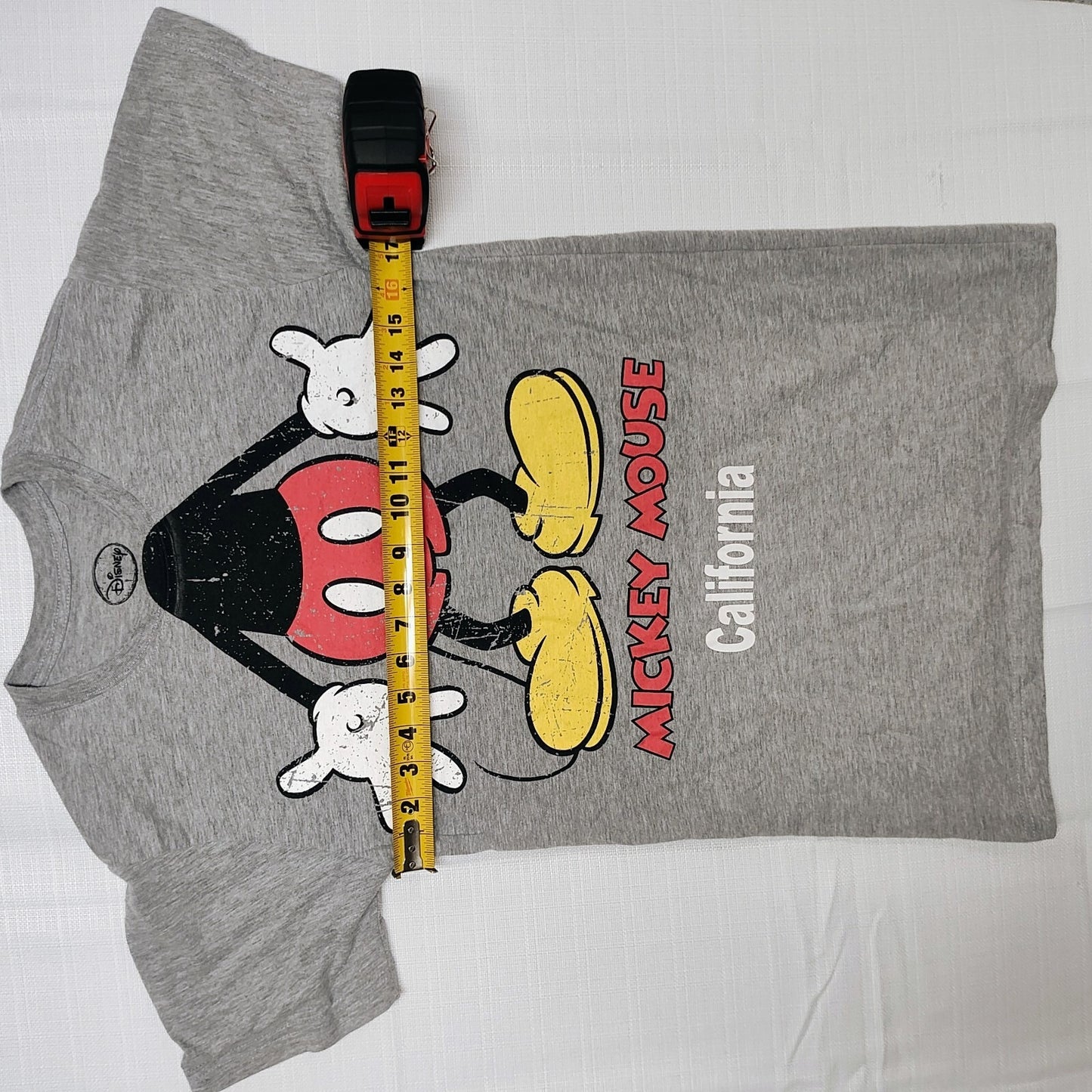 Disney Mickey Mouse California Body Gray Graphic T-Shirt  (Small)