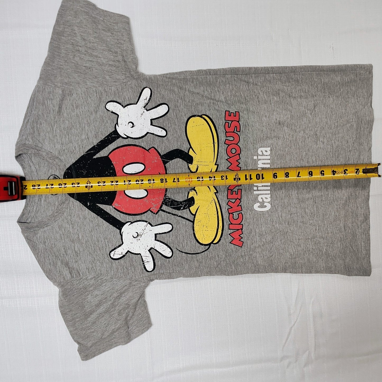 Disney Mickey Mouse California Body Gray Graphic T-Shirt  (Small)