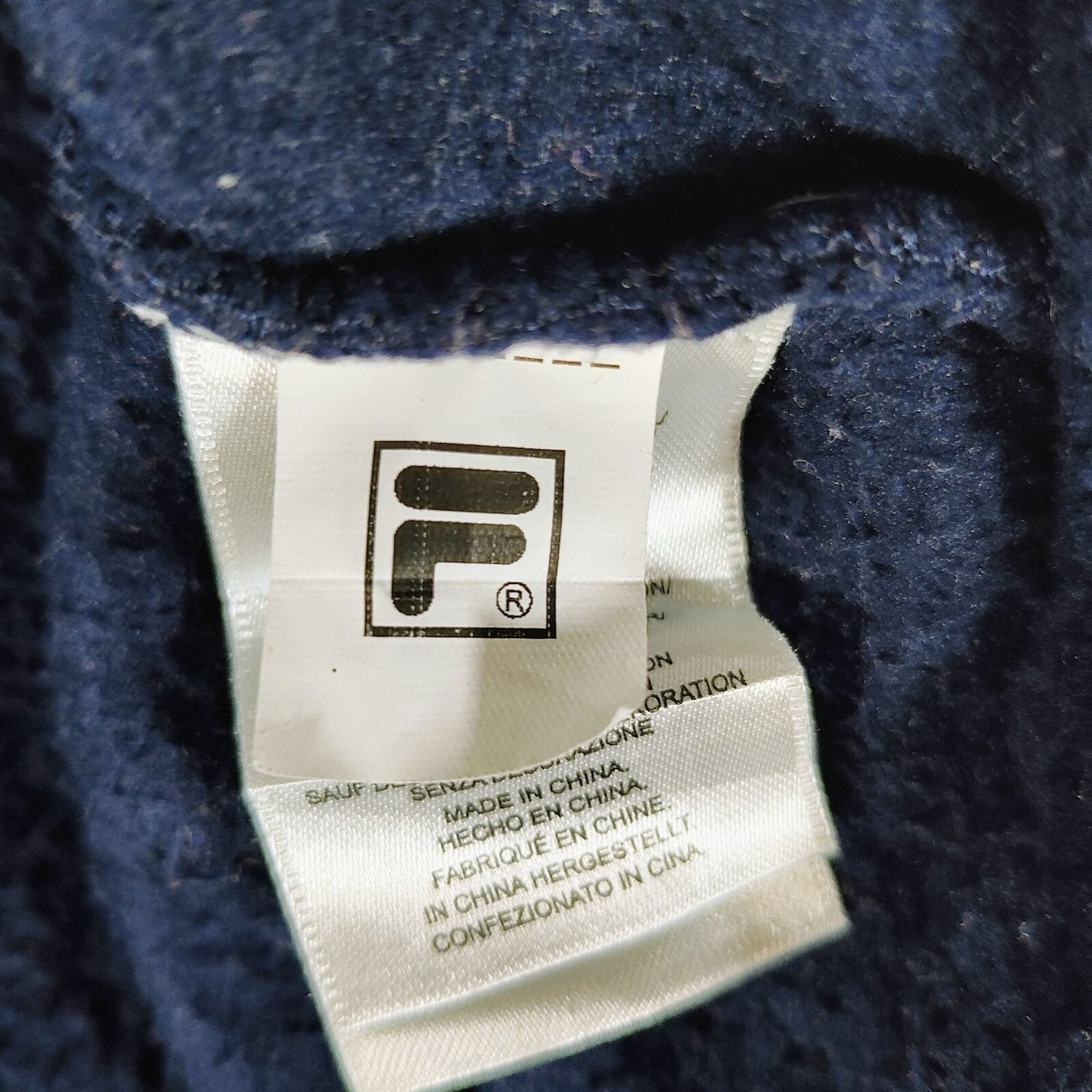 Fila Women's Navy Blue Caroline Sherpa Fleece Hoodie Pullover (Size XL)
