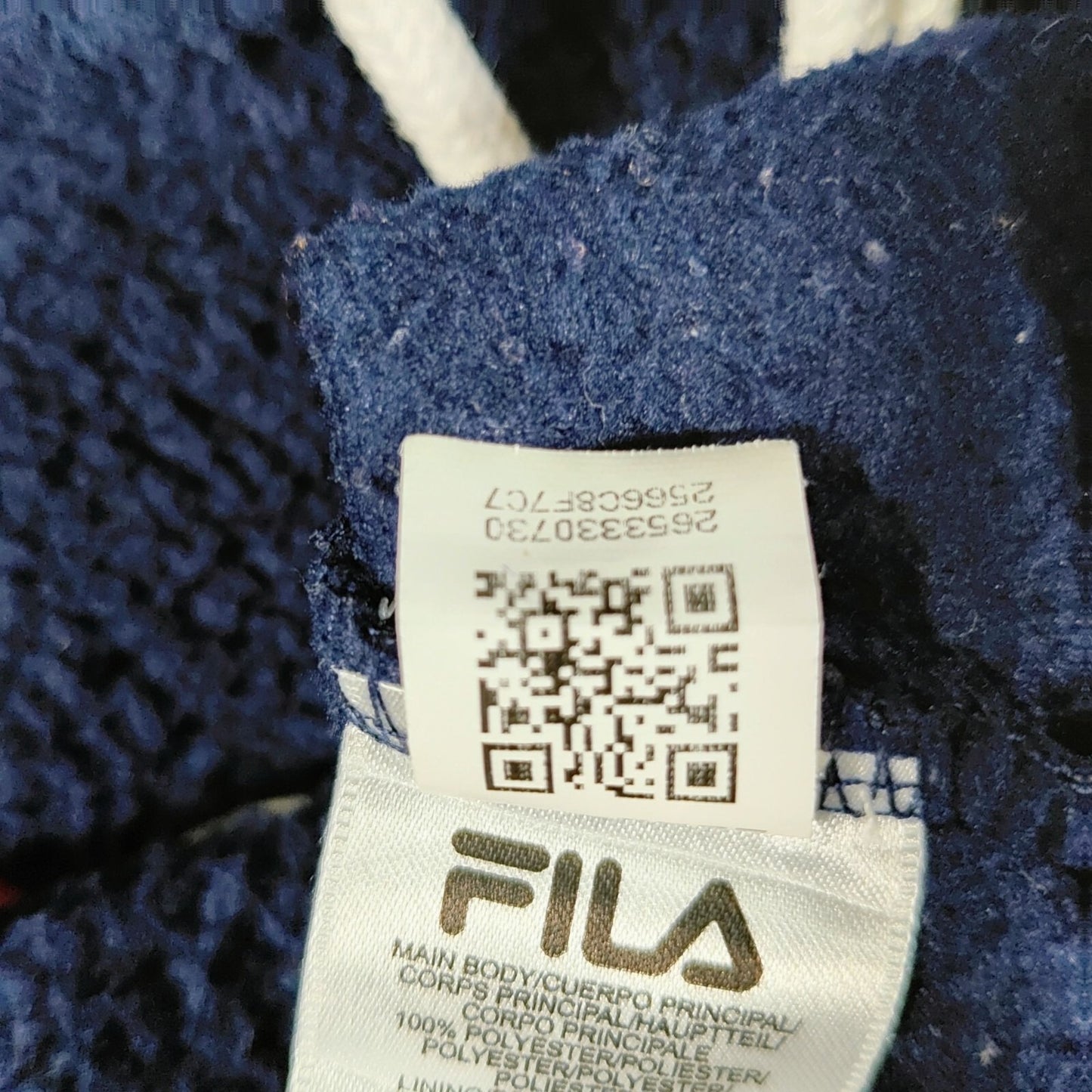 Fila Women's Navy Blue Caroline Sherpa Fleece Hoodie Pullover (Size XL)