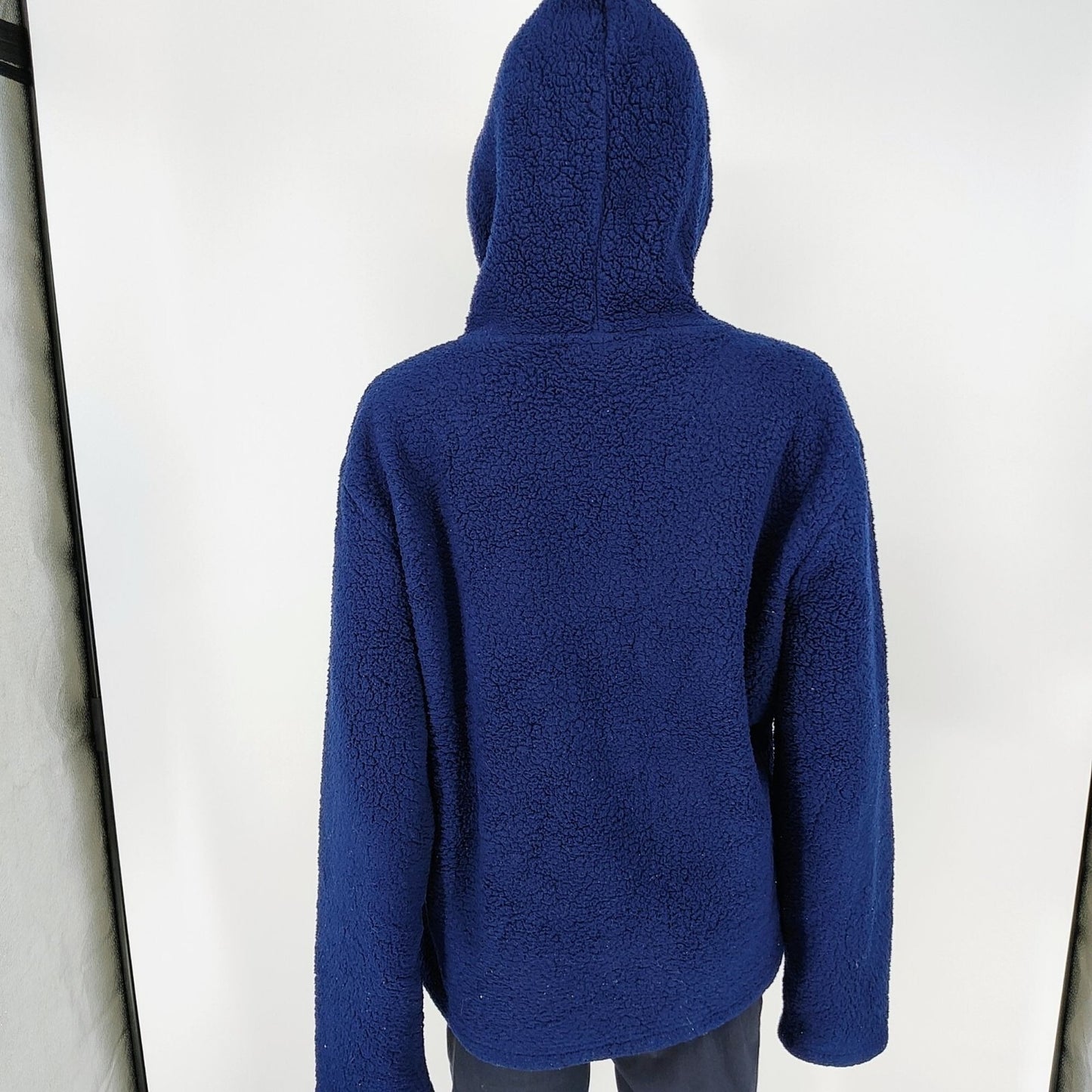 Fila Women's Navy Blue Caroline Sherpa Fleece Hoodie Pullover (Size XL)