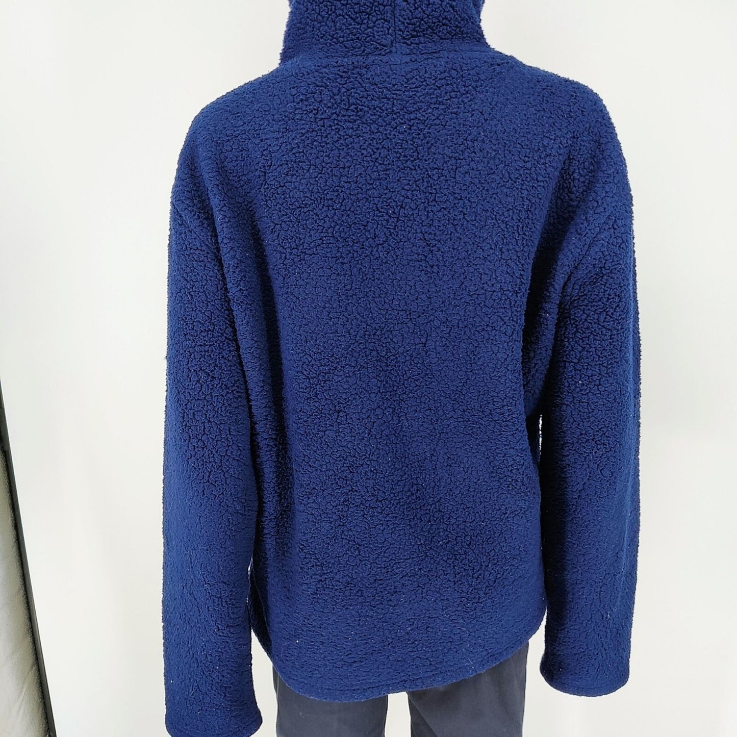 Fila Women's Navy Blue Caroline Sherpa Fleece Hoodie Pullover (Size XL)
