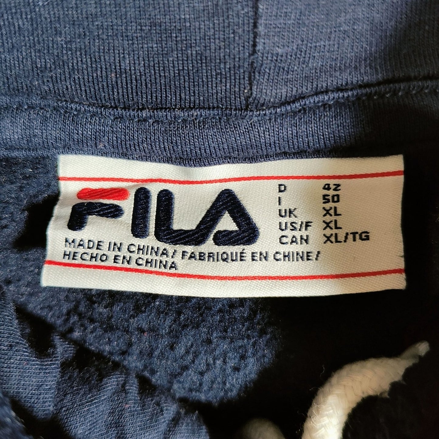 Fila Women's Navy Blue Caroline Sherpa Fleece Hoodie Pullover (Size XL)