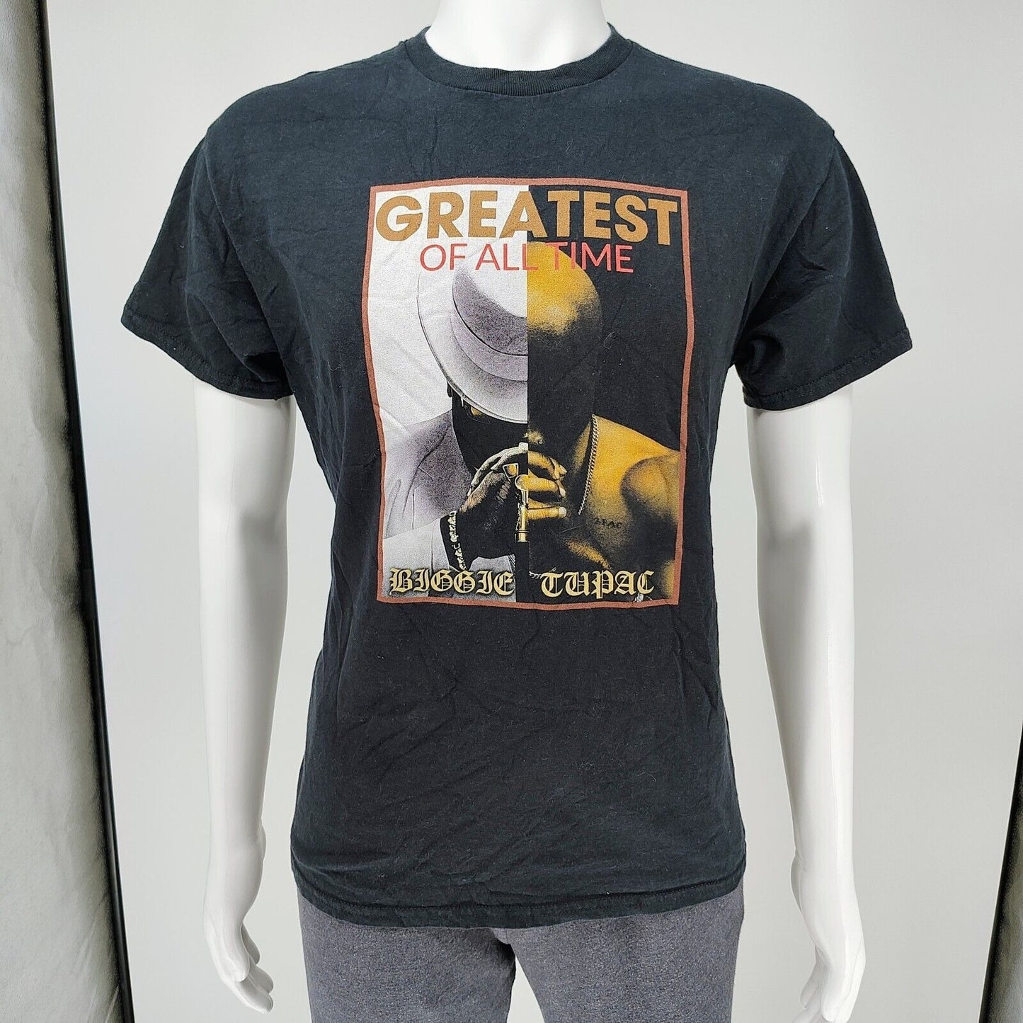 Greatest of All Time Biggie & Tupac Rap Graphic T-Shirt (Medium)