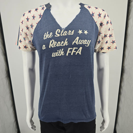 Thrashed Vintage 1970s Future Farmers of America FFA Raglan Sleeve T-Shirt (M)