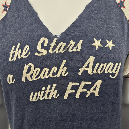 Thrashed Vintage 1970s Future Farmers of America FFA Raglan Sleeve T-Shirt (M)