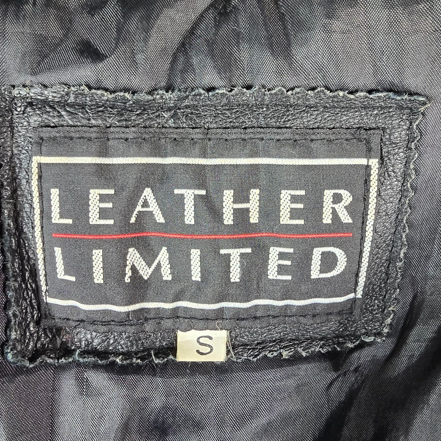 Vintage 1990s Leather Limited Thermolite Lined Black Car Coat (S) *Fair