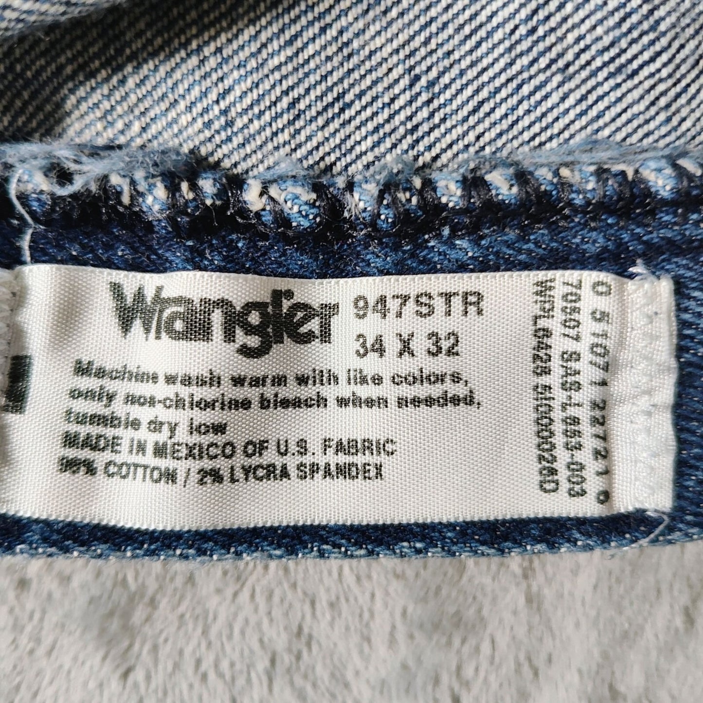 Y2K Wrangler Mens 947STR Cowboy Cut Stretch Jeans DIY Cut Off Shorts (Size 34)