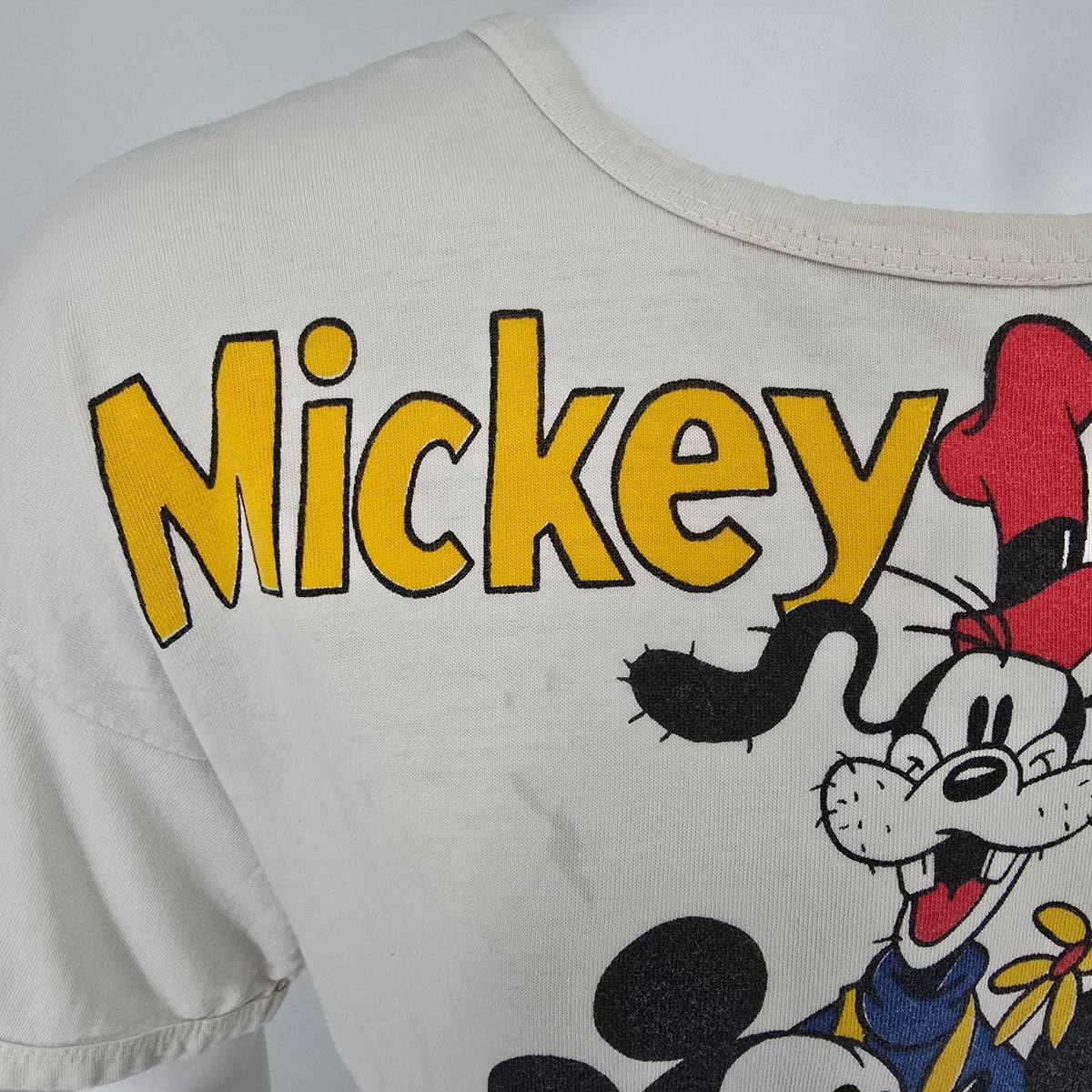 Vintage 1990s Disney Mickey Mouse Tour Guide Oversized Graphic T-Shirt (XL)