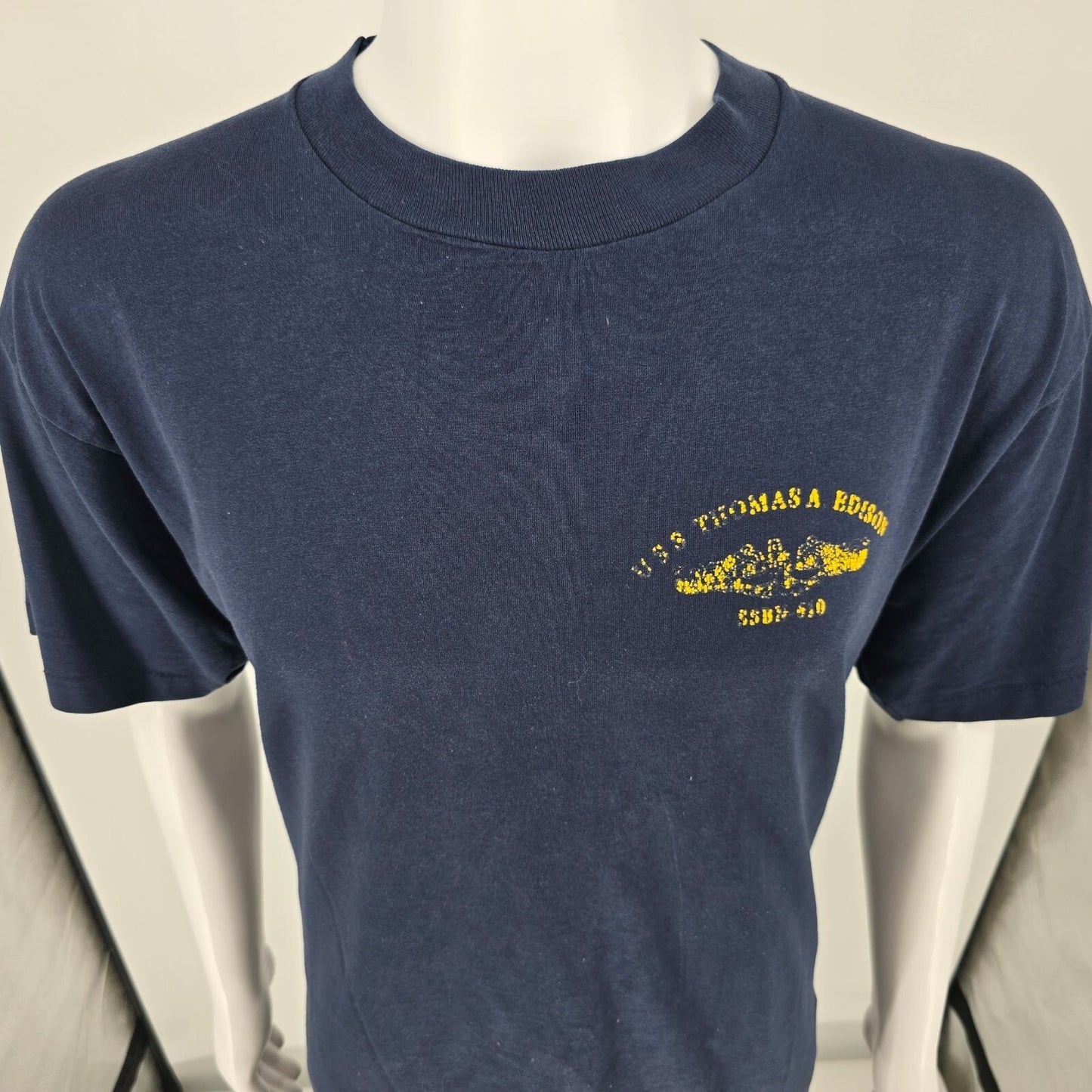 Vintage 1990s USS Thomas A. Edison SSBN-610 Submarine Single Stitch T-Shirt (XL)