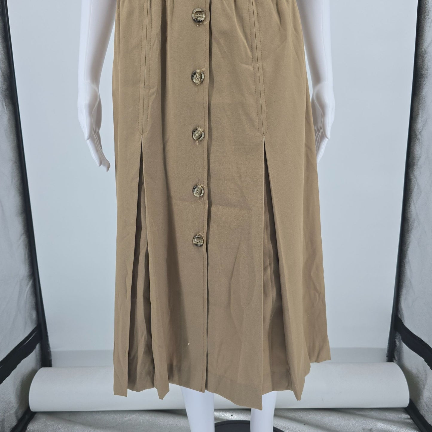 Vintage 1980s Kenny Classics Belted Midi Safari Shirt Dress (Size 14/L)