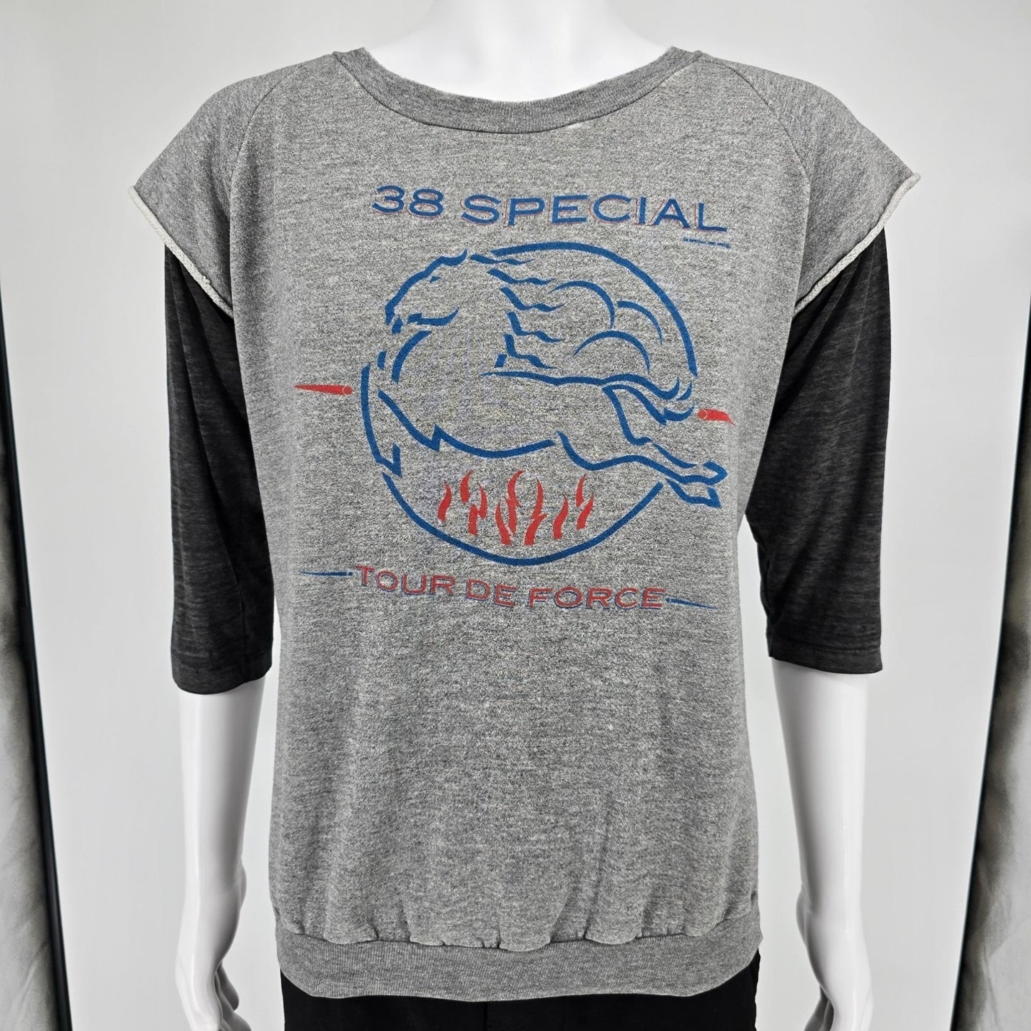 Vintage 1980s 38 Special Tour De Force 1984 Raglan Sleeve Band Sweatshirt (L)