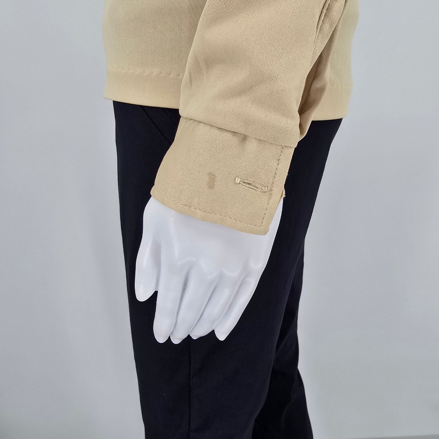 Vintage 1970s Stuffed Shirt Women's Pointed Collar Button-Up Blouse Top (S)