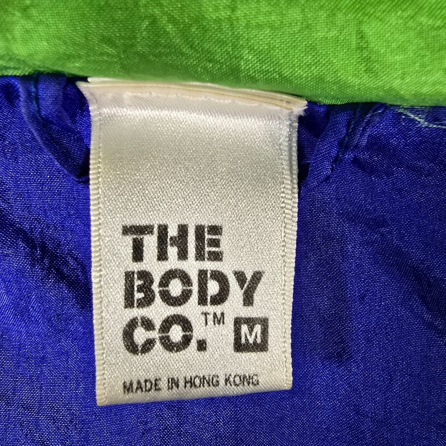 Vintage Early 1990s The Body Co. Women's Oversized Neon Windbreaker Jacket (M)