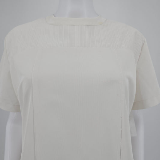 Vintage 1960s Clinic Uniforms Mod-Era Patch Pocket Nurse Shift Dress (XL)