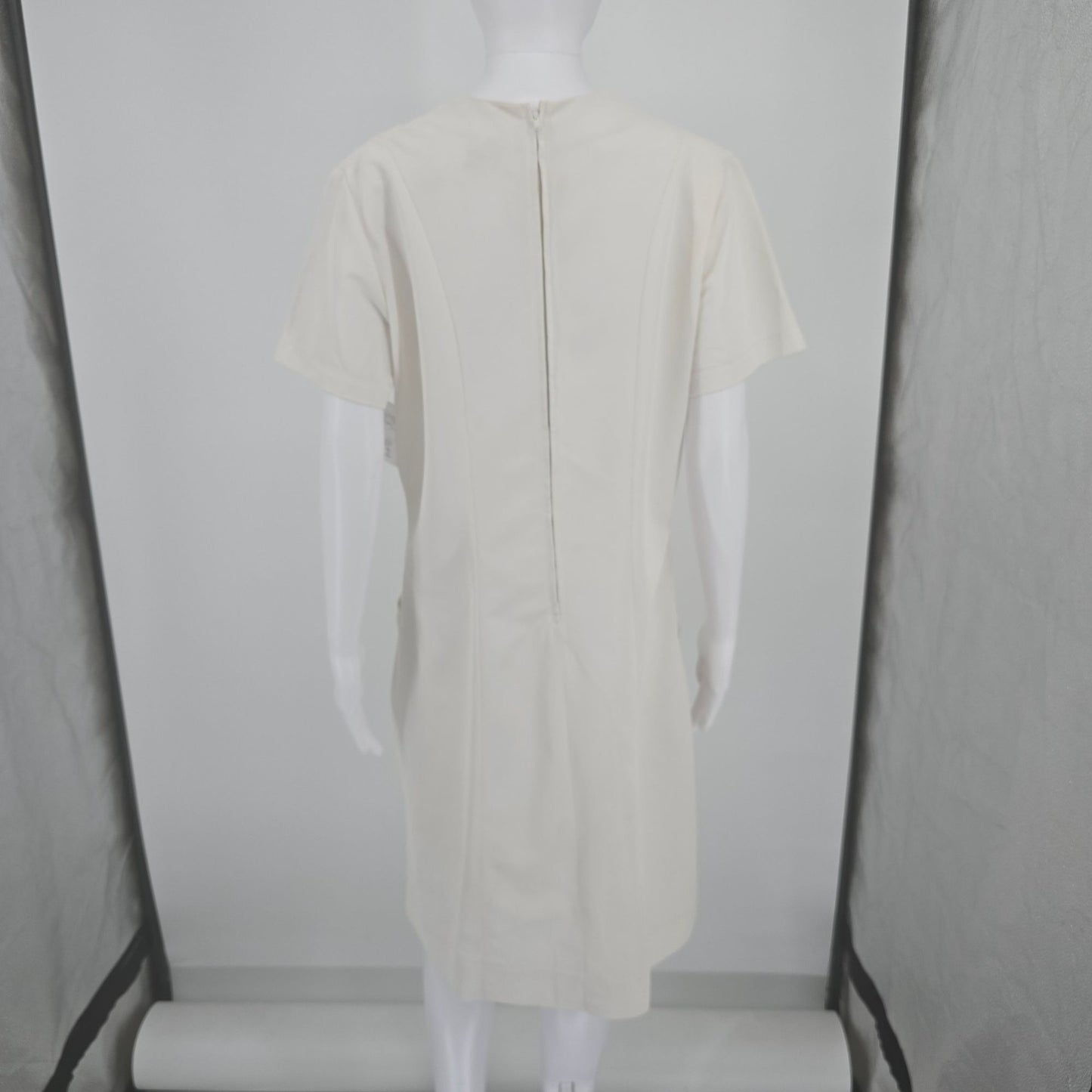 Vintage 1960s Clinic Uniforms Mod-Era Patch Pocket Nurse Shift Dress (XL)
