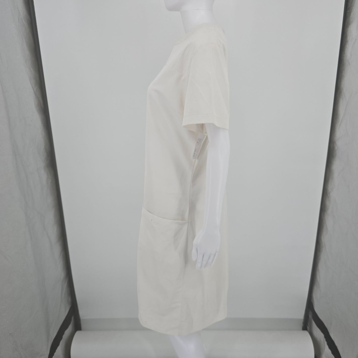 Vintage 1960s Clinic Uniforms Mod-Era Patch Pocket Nurse Shift Dress (XL)