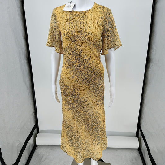 NWT Third Form Women's Yellow Animal Instincts Bias T-Shirt Dress (Size 2)